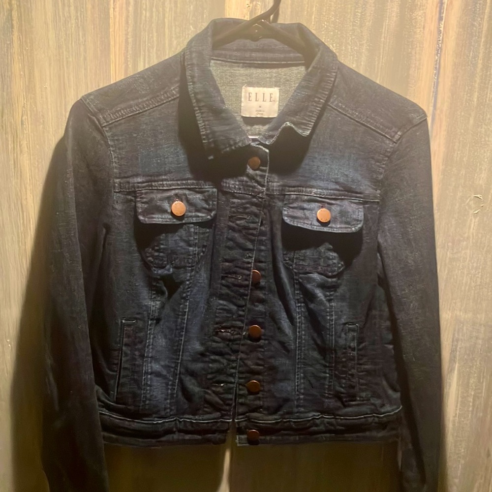 Elle dark Blue jean jacket Medium